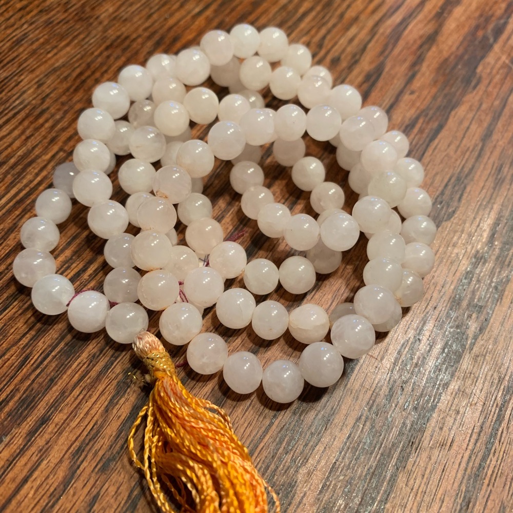 CLEARANCE MALA  beads quartz